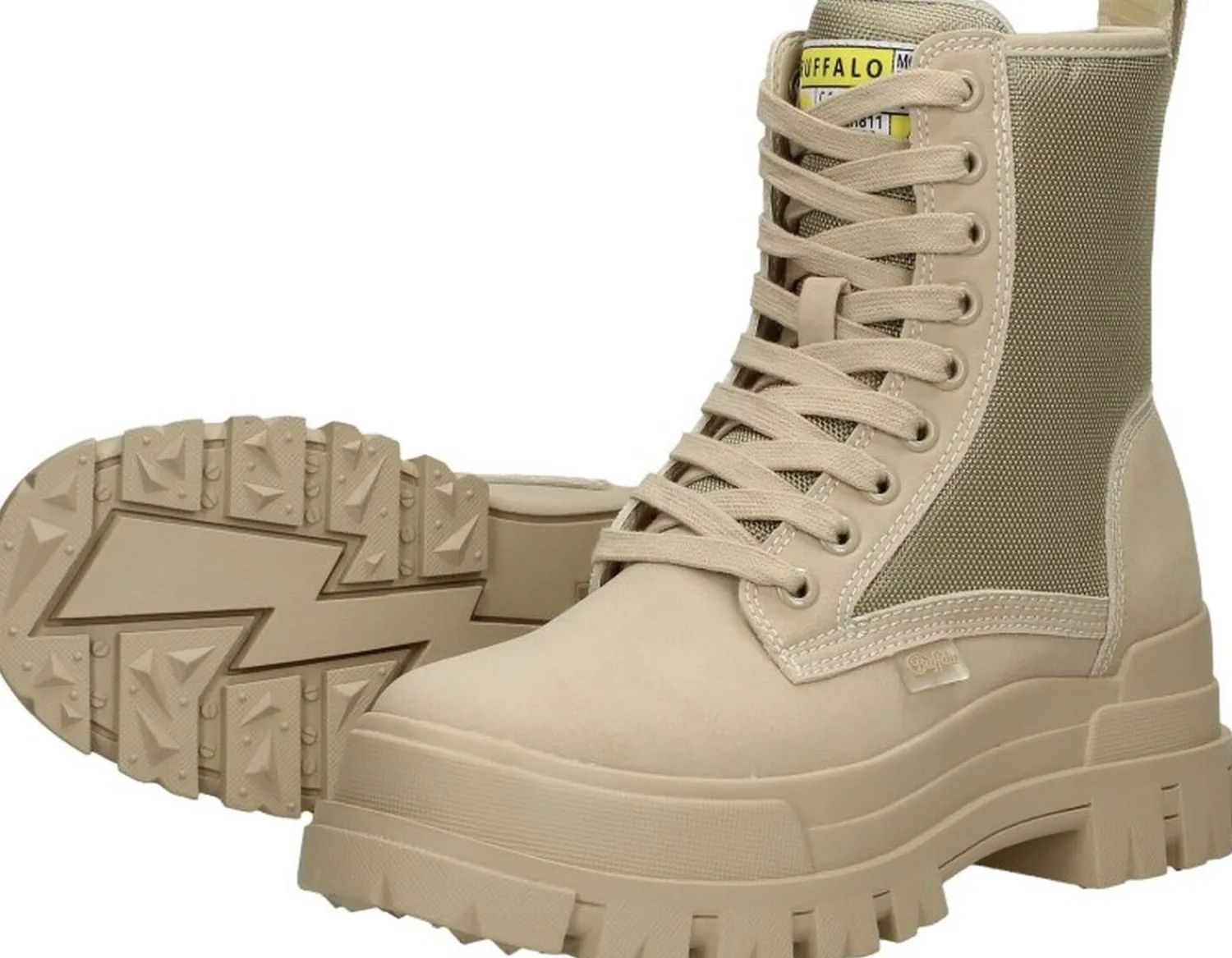 Buffalo Aspha Com2 Laceup Mid Beige Outlet