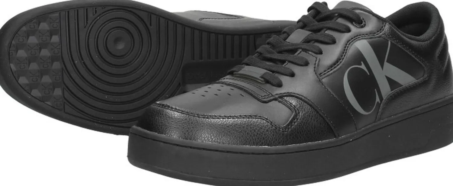 Calvin Klein Basket Cupsole Bold Mono LTH Zwart Sale