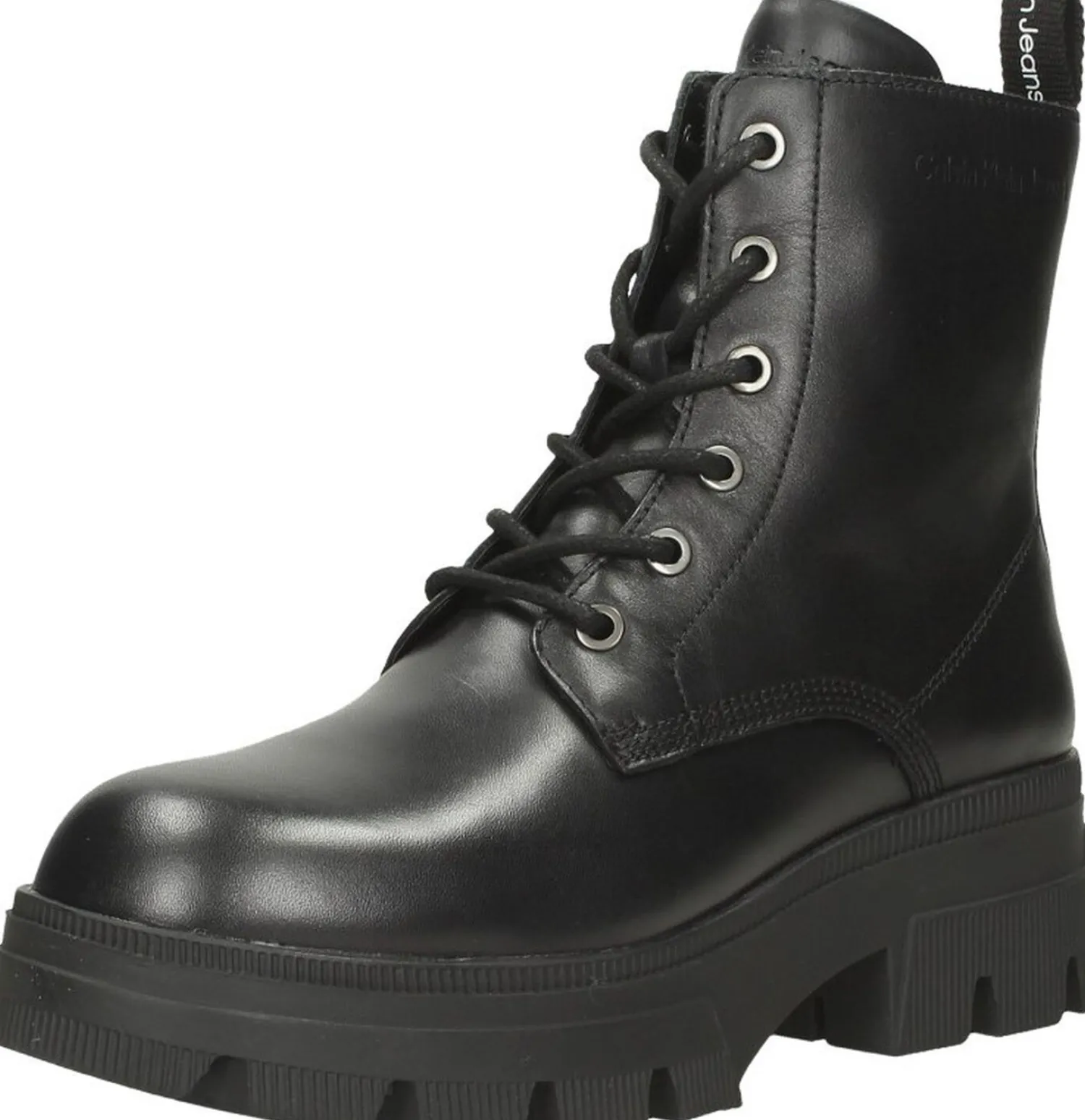 Calvin Klein Chunky Combat Laceup Boot Zwart New