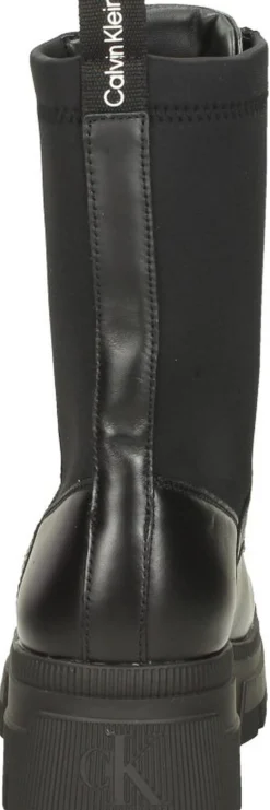 Calvin Klein Chunky Combat Laceup Zip Zwart New