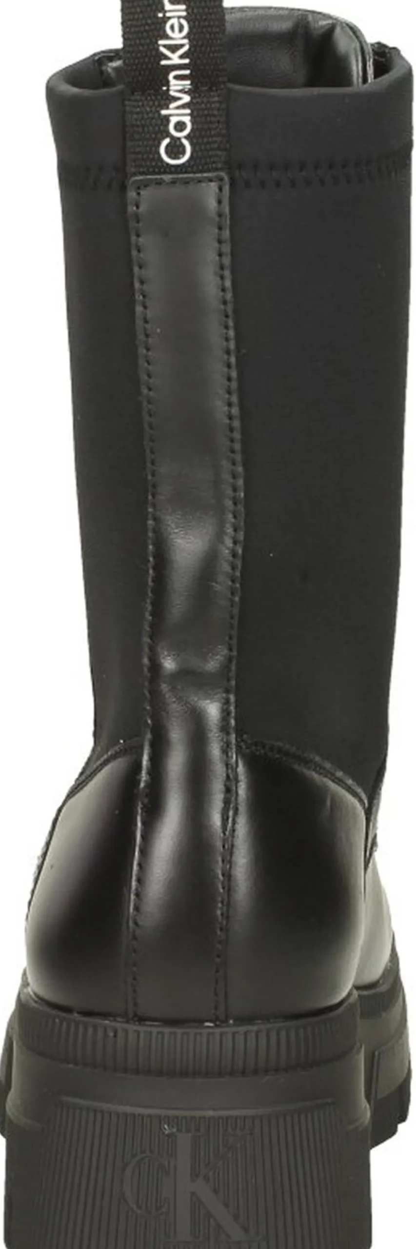 Calvin Klein Chunky Combat Laceup Zip Zwart New