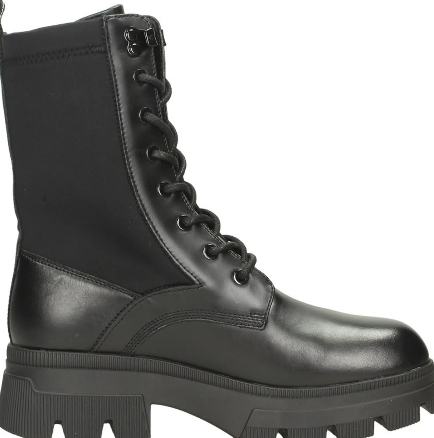 Calvin Klein Chunky Combat Laceup Zip Zwart New