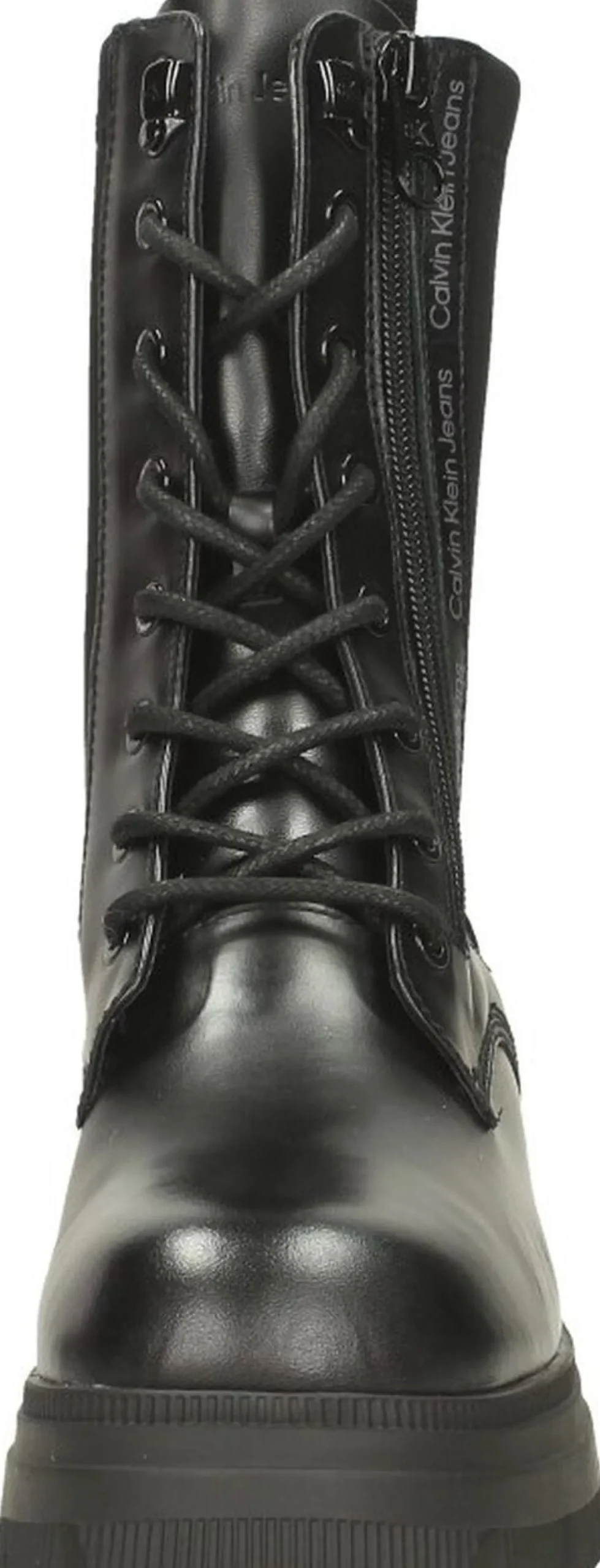 Calvin Klein Chunky Combat Laceup Zip Zwart New