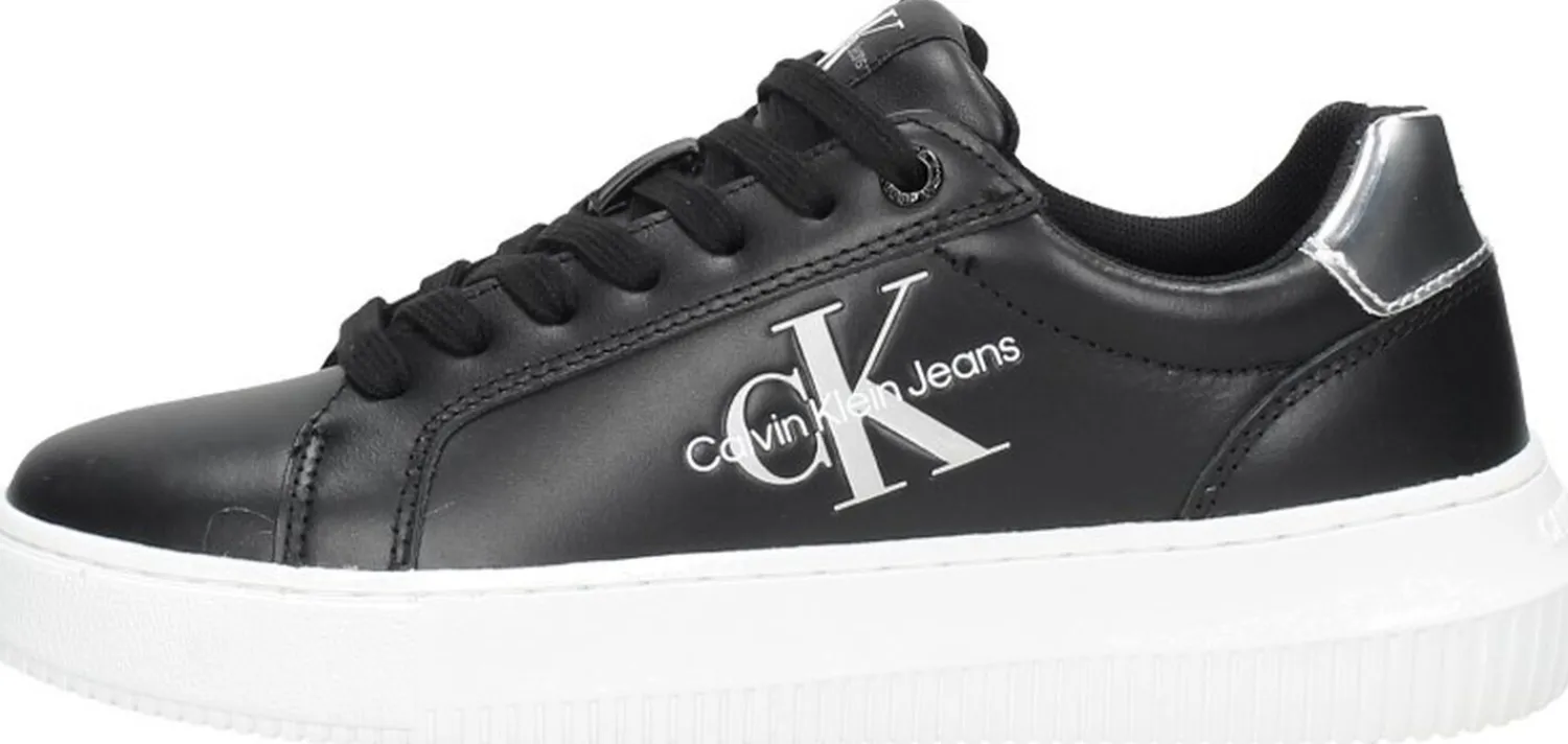 Calvin Klein Chunky Cupsole Mono Lth WN Zwart Outlet