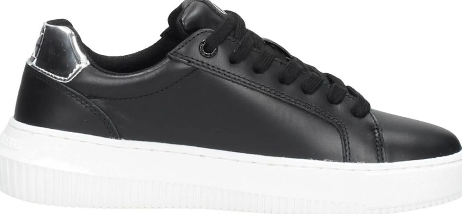 Calvin Klein Chunky Cupsole Mono Lth WN Zwart Outlet