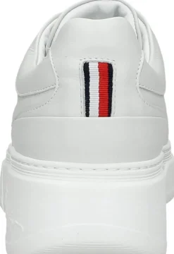 Tommy Hilfiger Chunky Leather Sneaker Wit Clearance