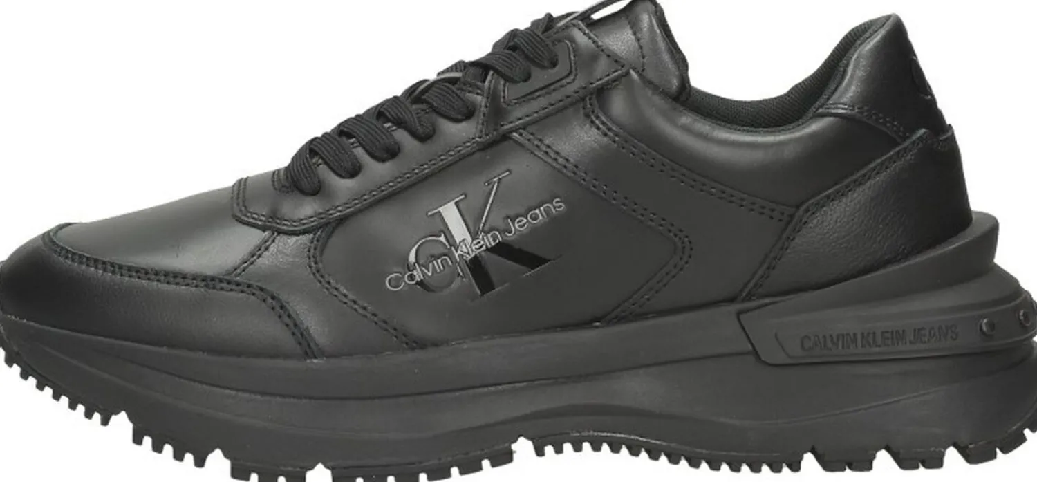 Calvin Klein Chunky Runn Laceup Low LTH-Nappa Zwart Best