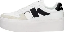 Calvin Klein Cupsole Flatform Mix Lth WN Wit Fashion