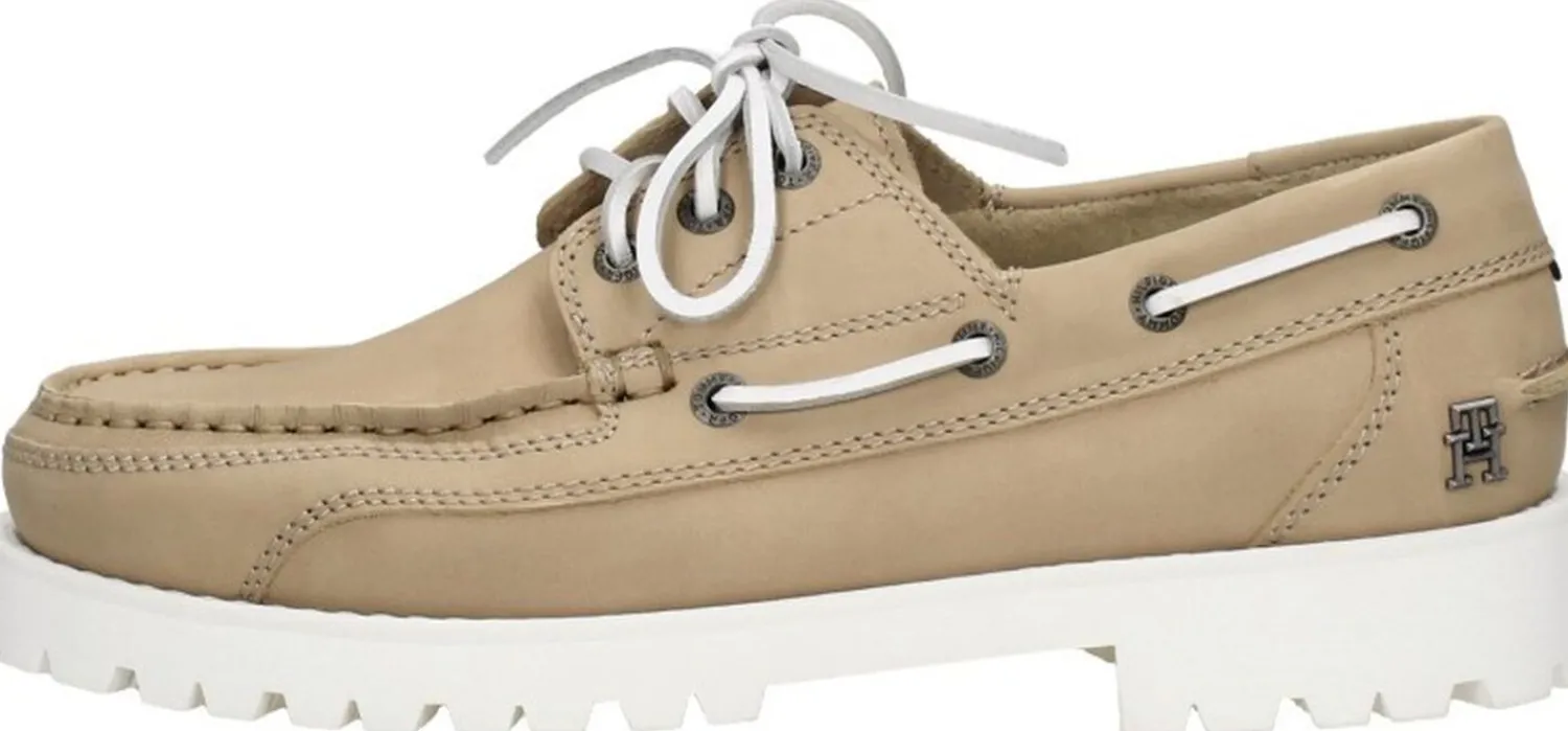 Tommy Hilfiger Dames bootschoen Beige New