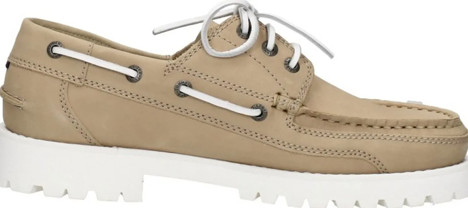 Tommy Hilfiger Dames bootschoen Beige New