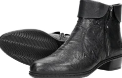 Rieker Dames enkellaarsjes Zwart Outlet