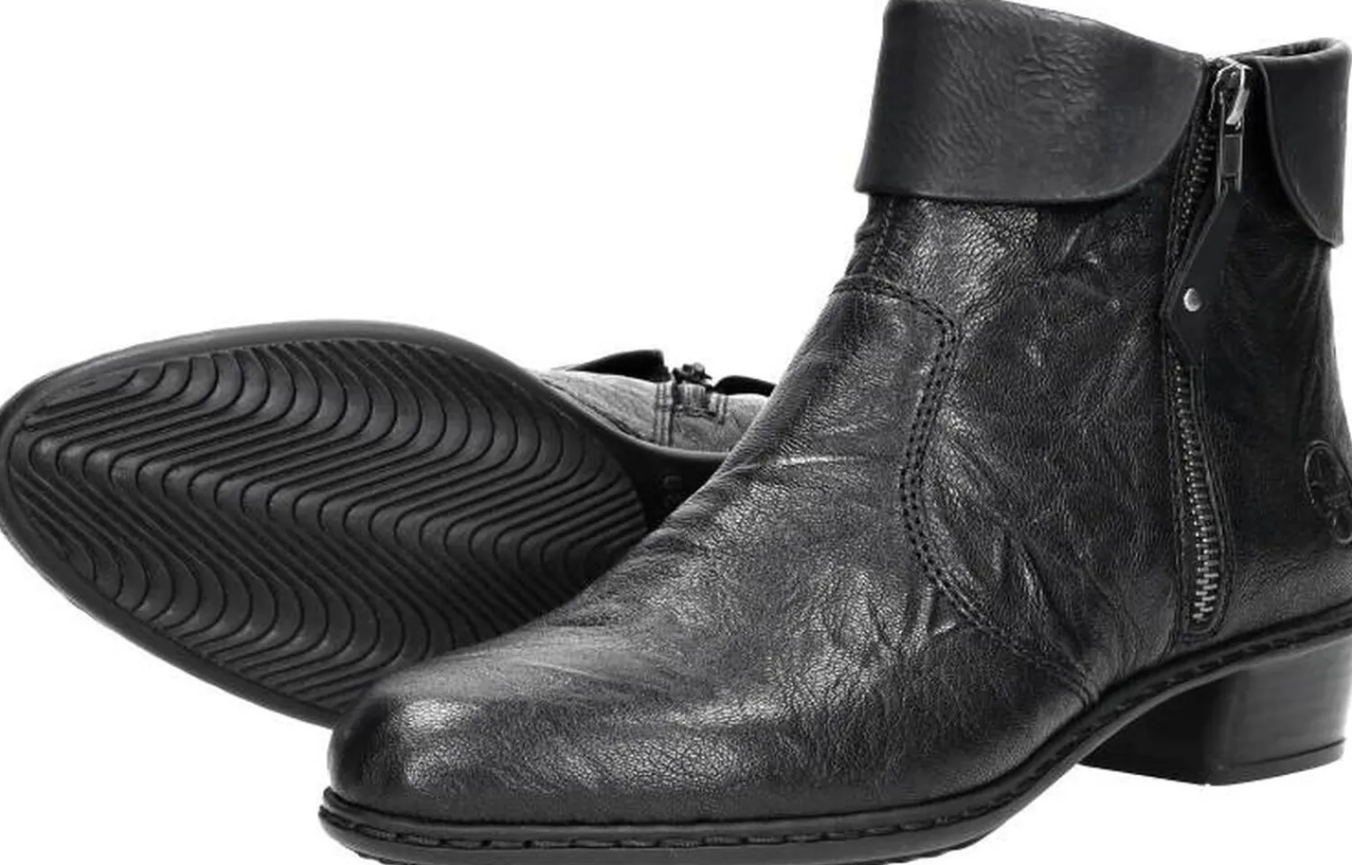 Rieker Dames enkellaarsjes Zwart Outlet
