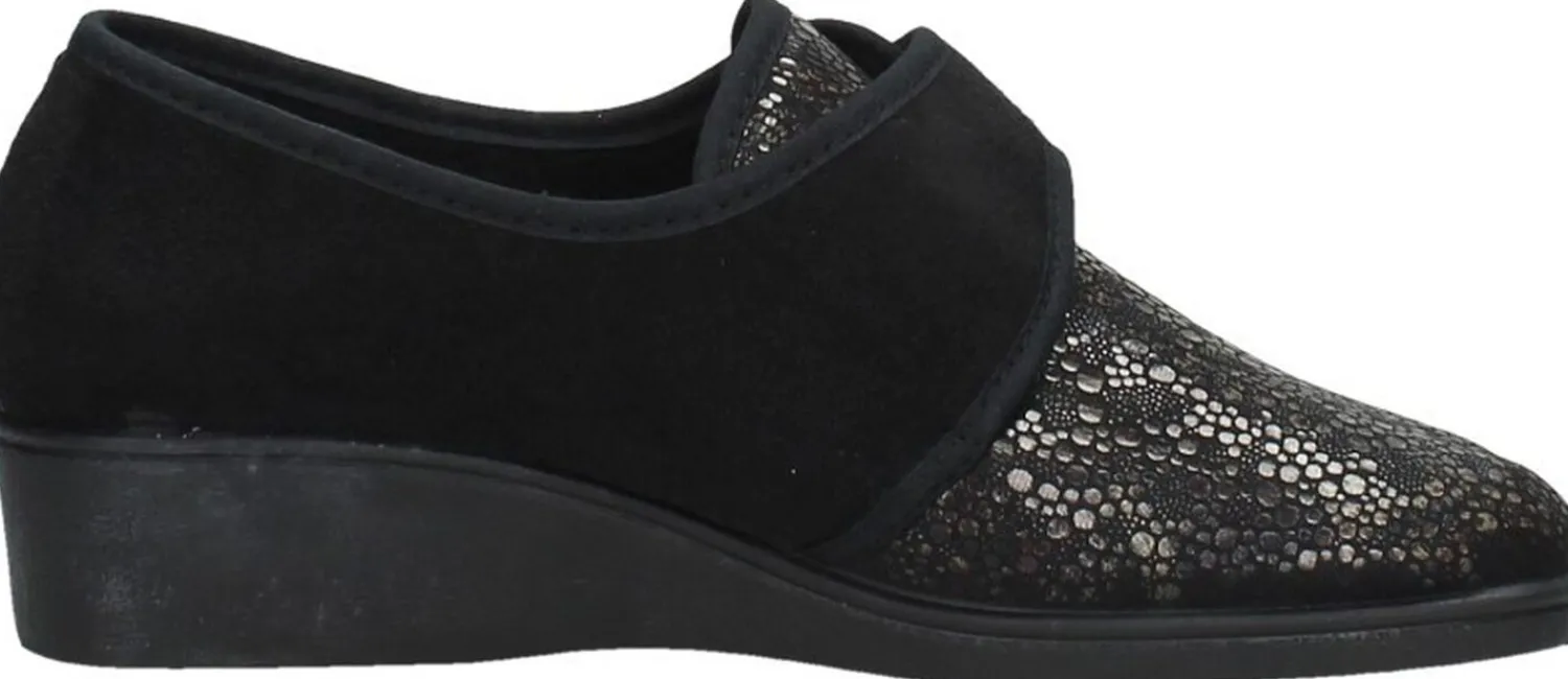Comfort Plus Dames pantoffels Zwart Outlet