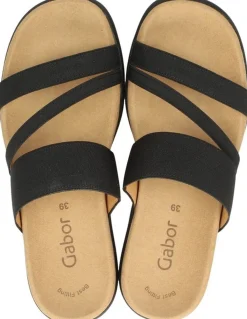 Gabor Dames slippers Zwart New
