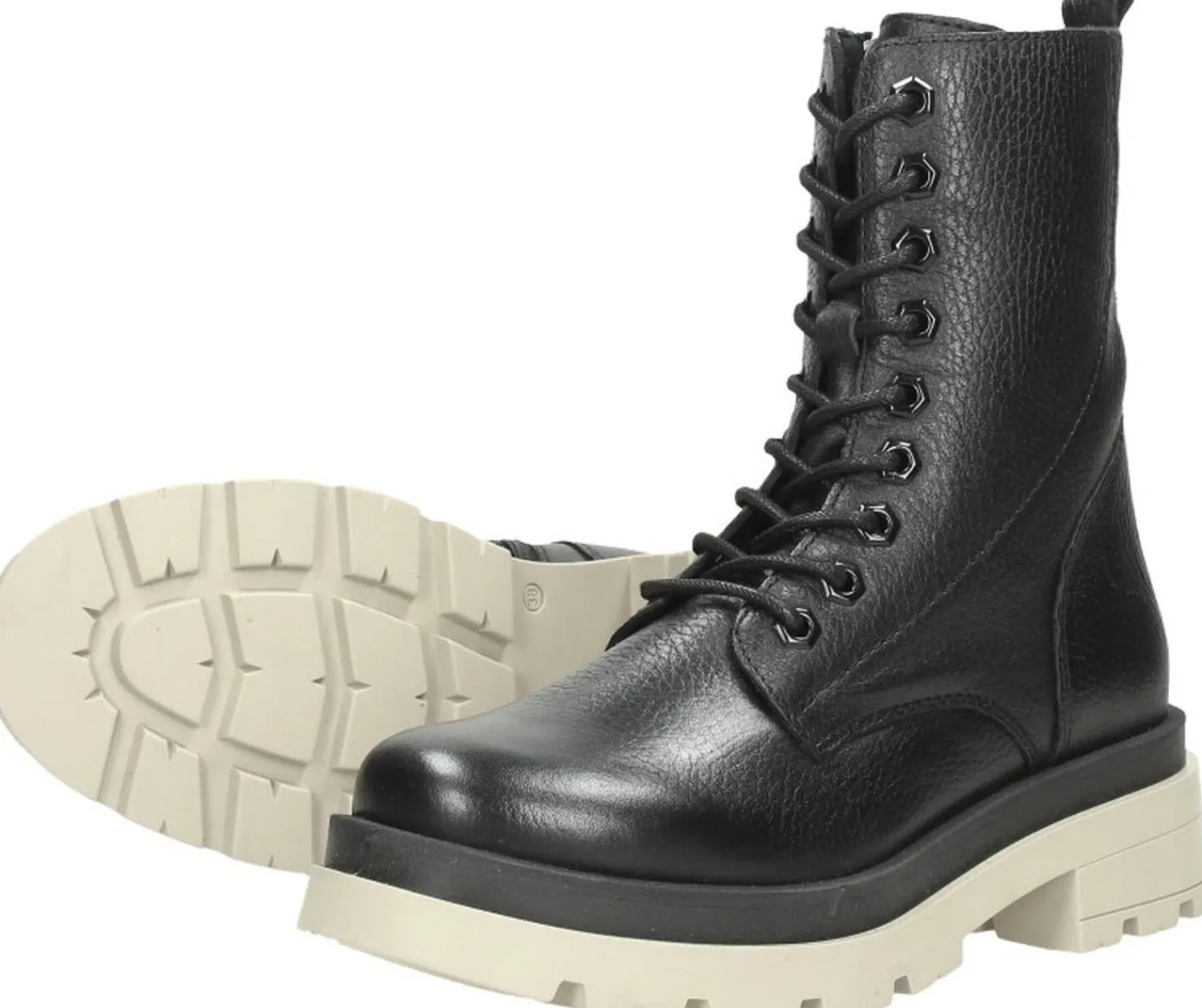 Ps. Poelman Dames veterschoenen Zwart Hot