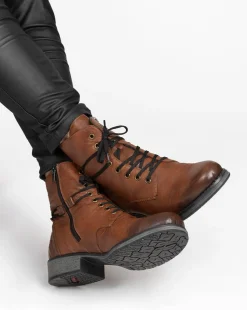 Rieker Dames veterschoenen Cognac Best
