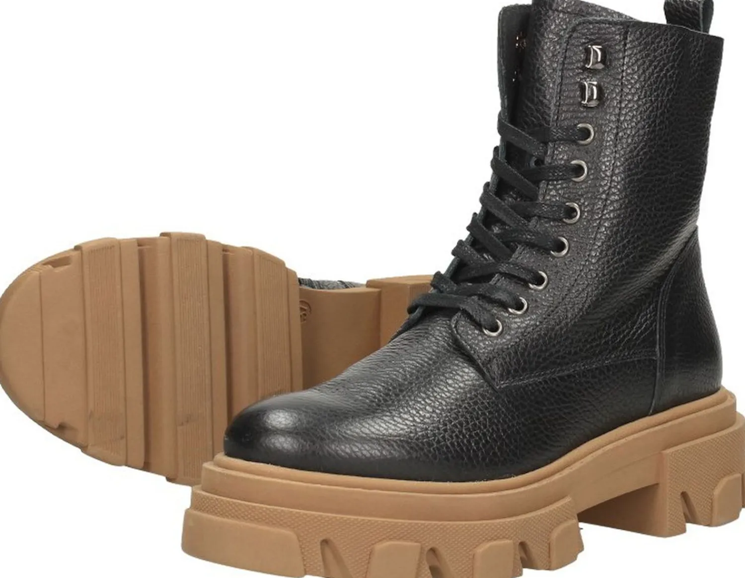 Ps. Poelman Dames veterschoenen Zwart New