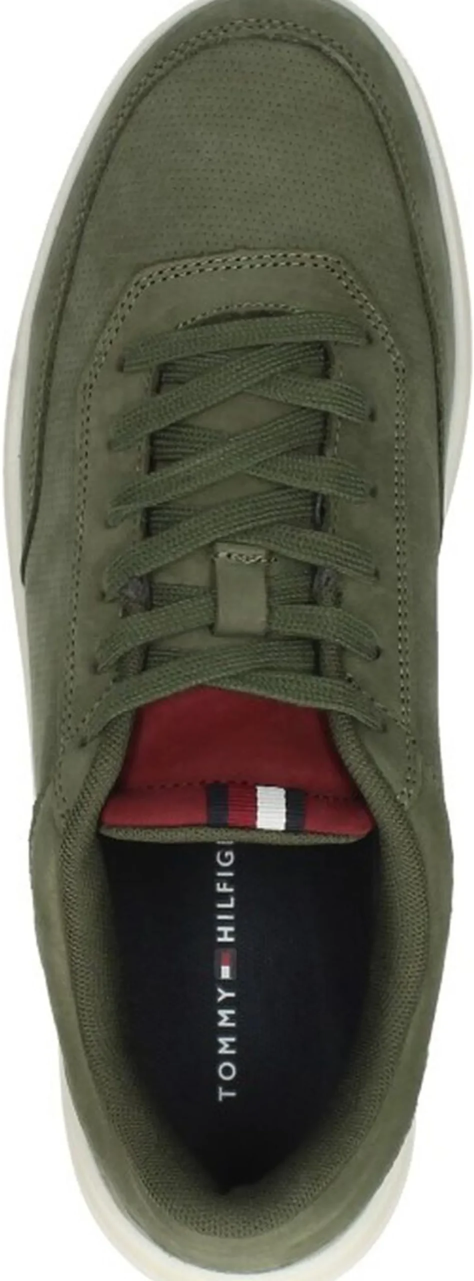 Tommy Hilfiger Elevated Cupsole Nubuck Groen Sale