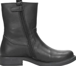 Braqeez Enkellaarsjes Zwart Clearance