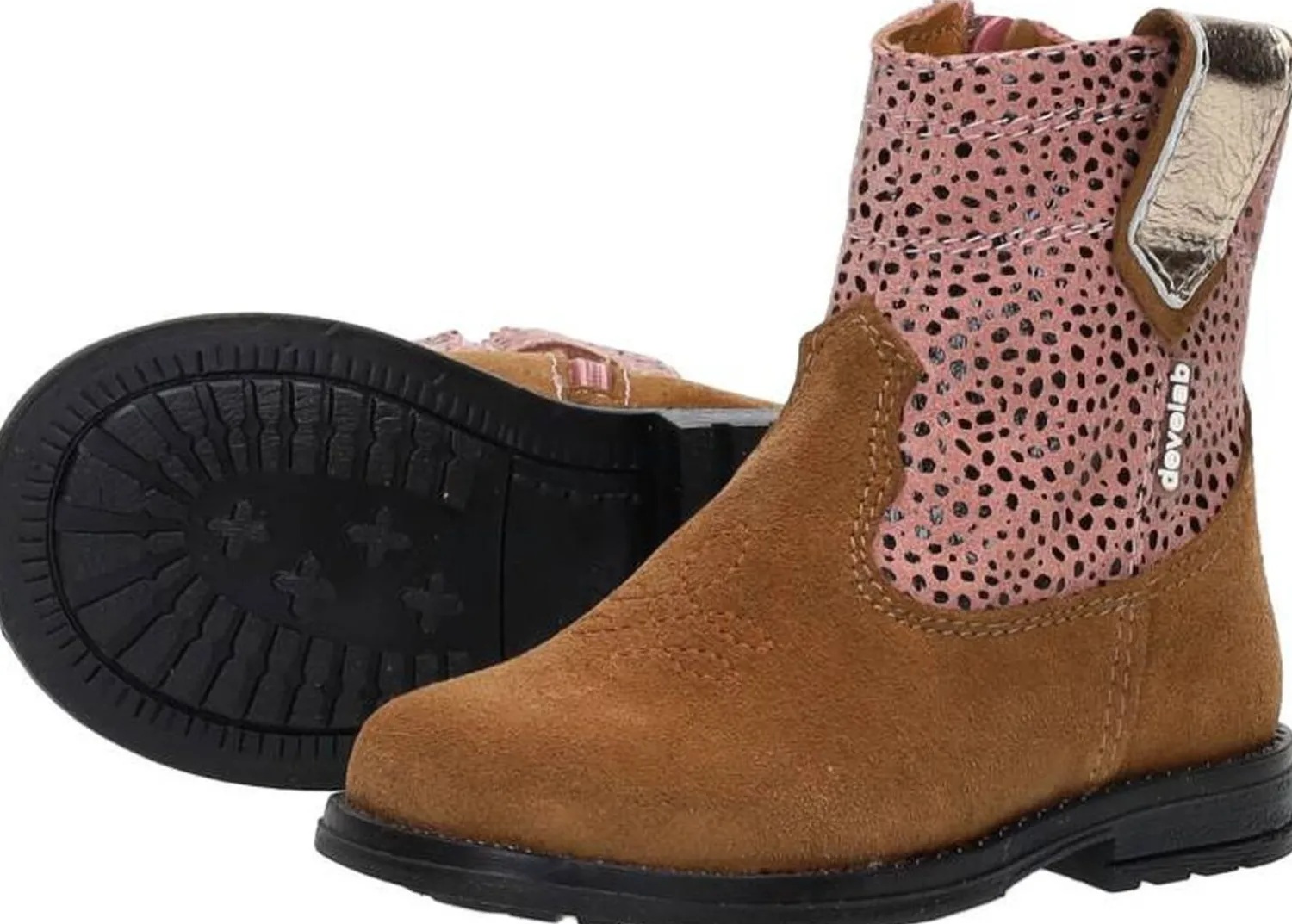 Develab Enkellaarsjes Roze Fashion