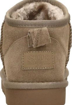 Sub55 Enkellaarsjes Taupe Discount