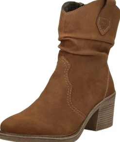 Rieker Enkellaarsjes Hak Cognac Clearance