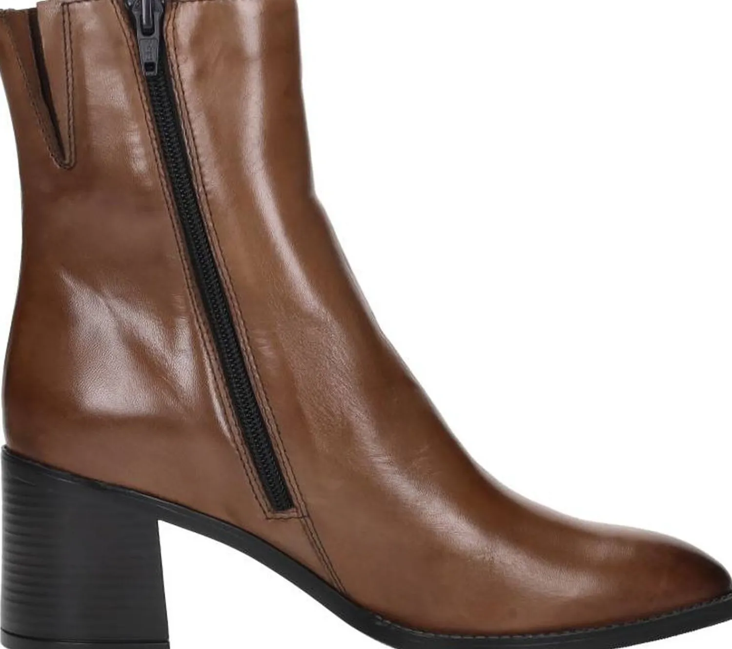 Sub55 Enkellaarsjes Hak Cognac New