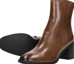 Sub55 Enkellaarsjes Hak Cognac New