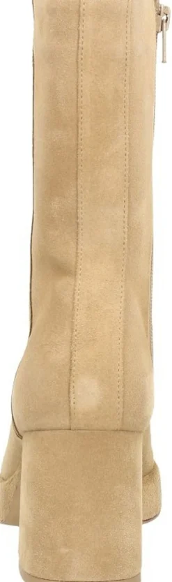 Ps. Poelman Enkellaarsjes Hak Beige Clearance
