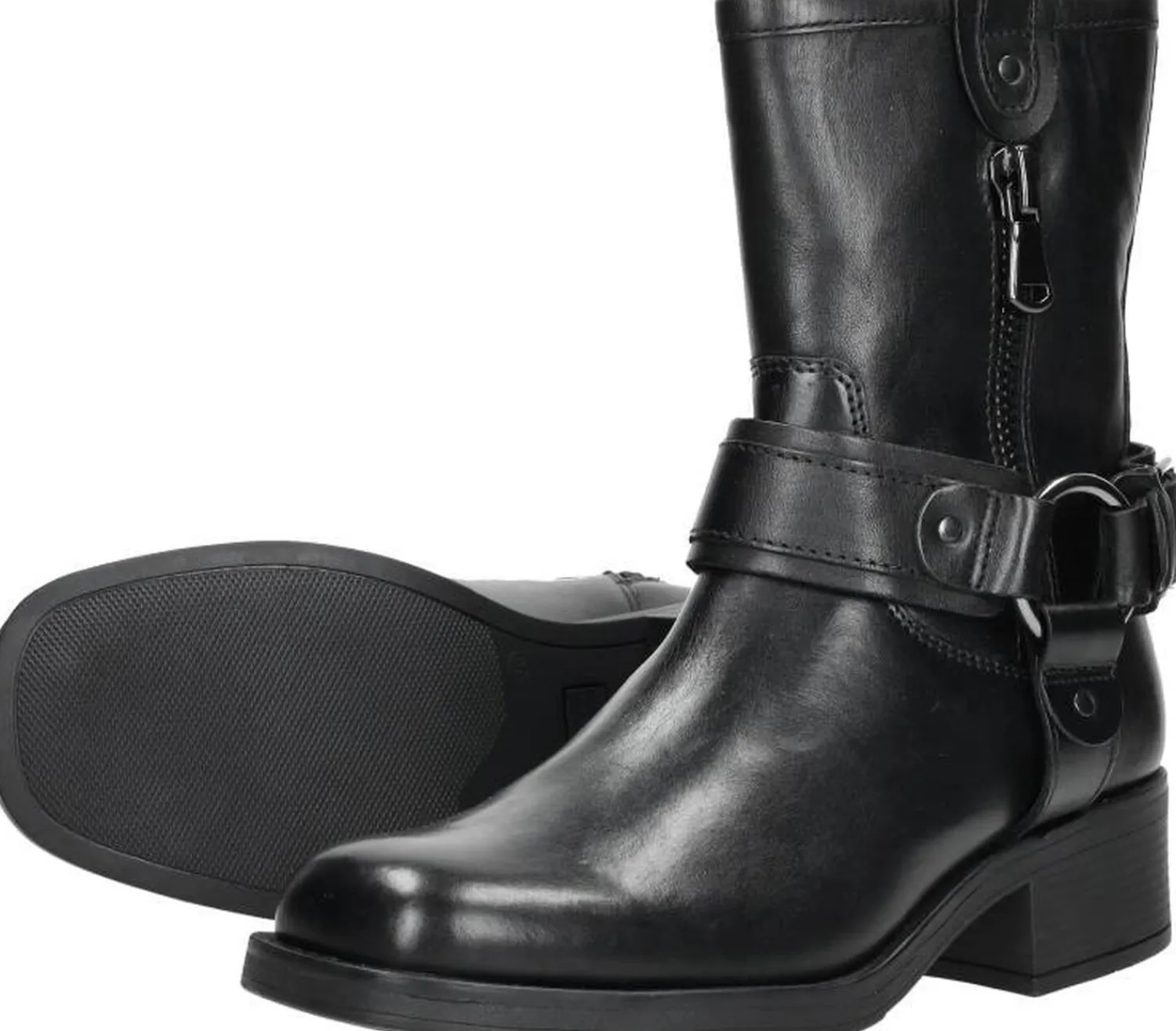 Sub55 Enkellaarsjes Hak Zwart Fashion