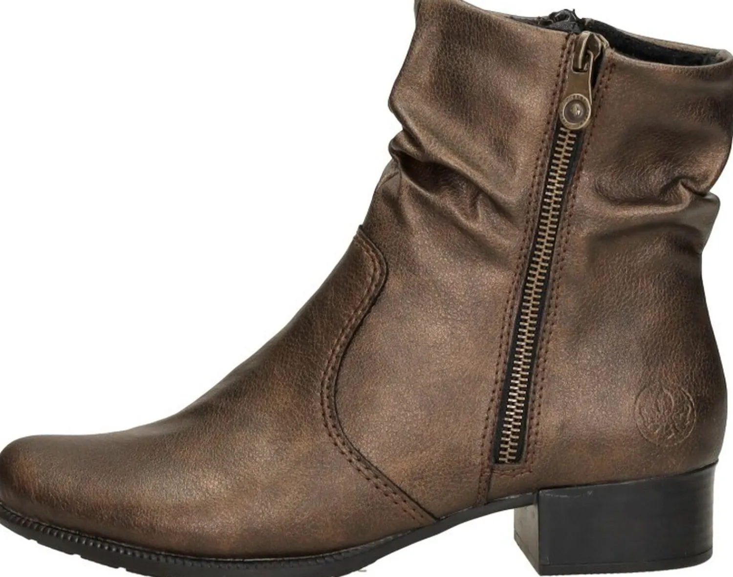 Rieker Enkellaarsjes Hak Brons Discount