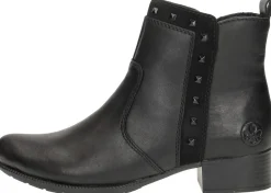 Rieker Enkellaarsjes Hak Zwart Fashion