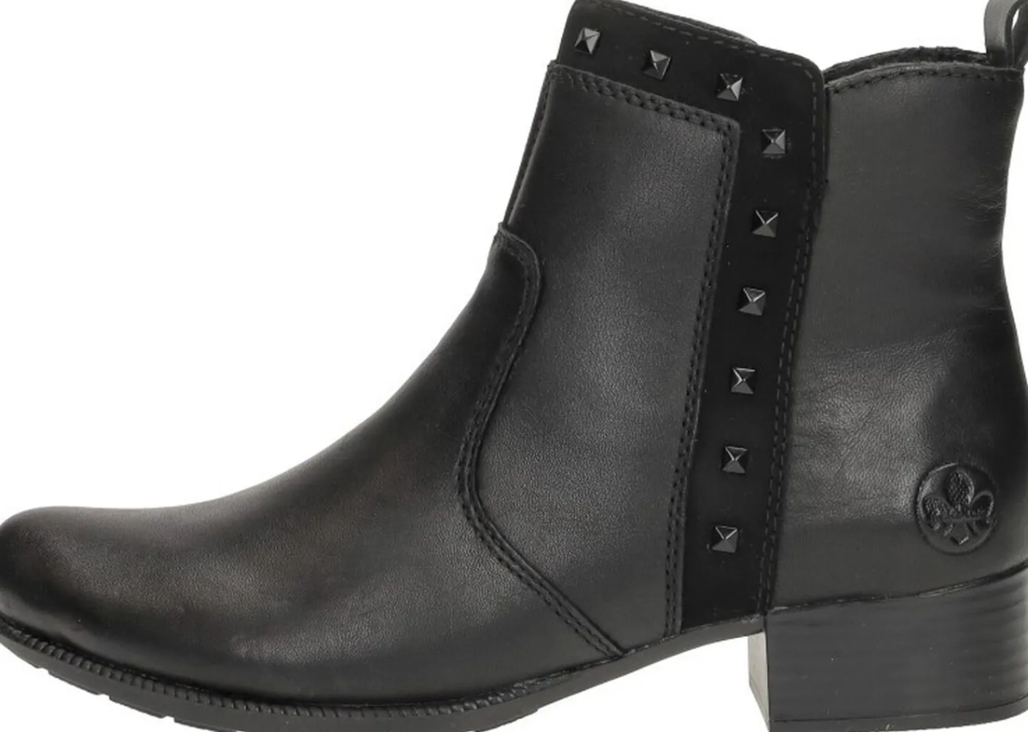 Rieker Enkellaarsjes Hak Zwart Fashion