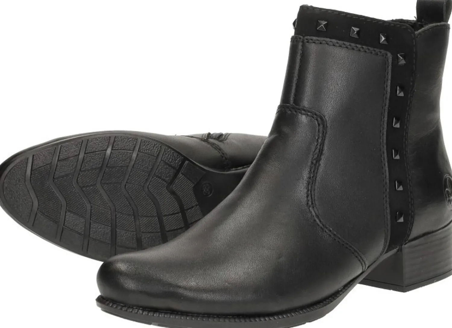 Rieker Enkellaarsjes Hak Zwart Fashion