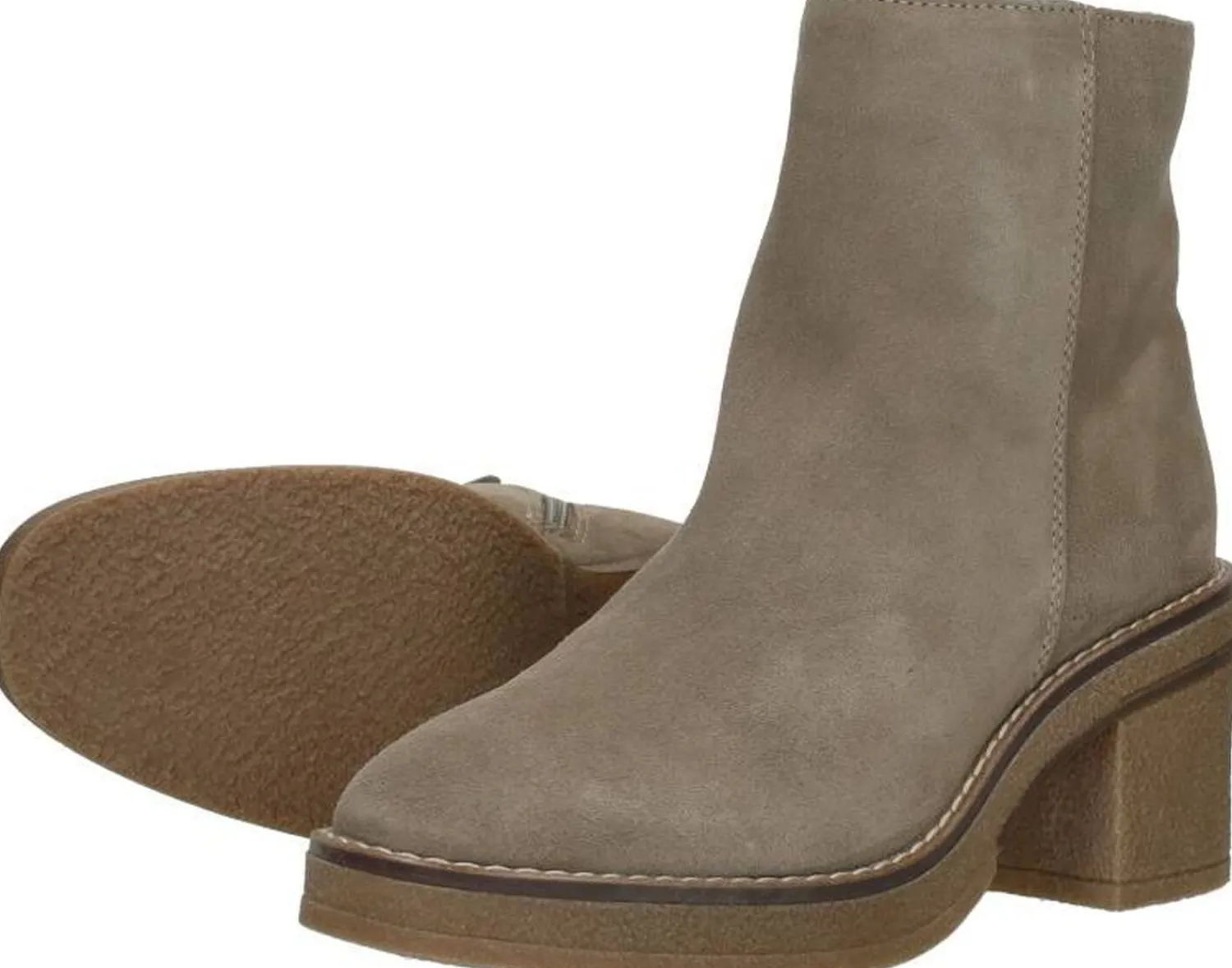 Sub55 Enkellaarsjes Hak Taupe Outlet