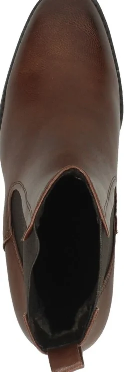 Marco Tozzi Enkellaarsjes Hak Cognac Fashion