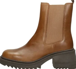 Sub55 Enkellaarsjes Hak Cognac Sale