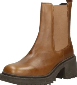 Sub55 Enkellaarsjes Hak Cognac Sale