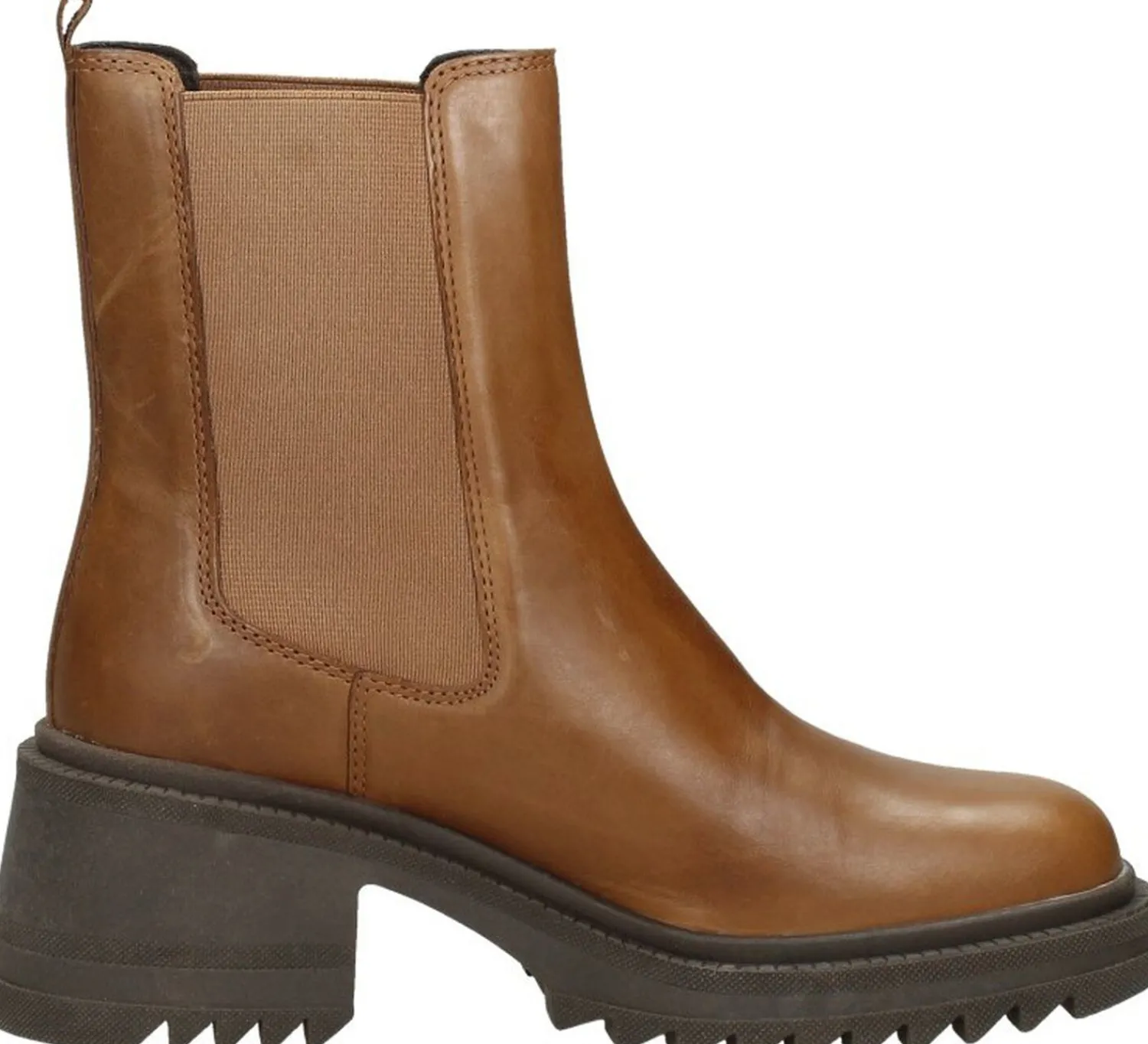 Sub55 Enkellaarsjes Hak Cognac Sale