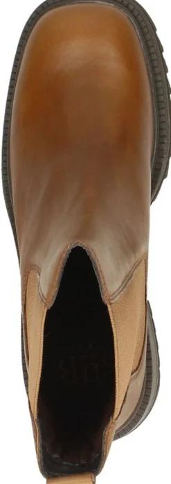 Sub55 Enkellaarsjes Hak Cognac Sale