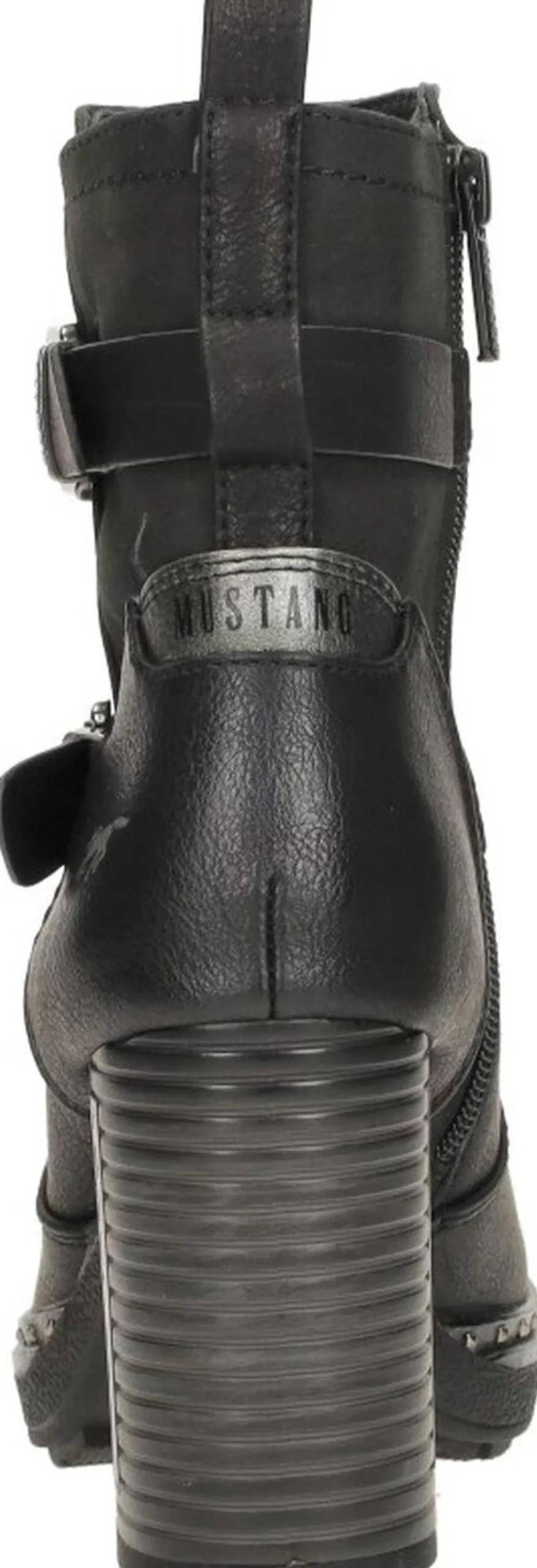 Mustang Enkellaarsjes Hak Zwart Clearance