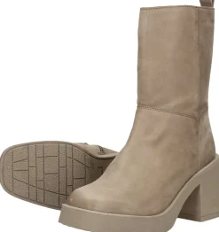 Sub55 Enkellaarsjes Hak Taupe Outlet