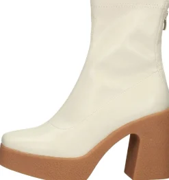 Posh By Poelman Enkellaarsjes Hak Beige New
