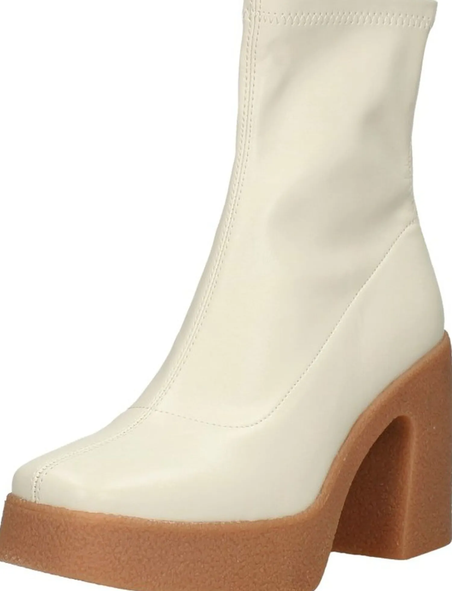 Posh By Poelman Enkellaarsjes Hak Beige New