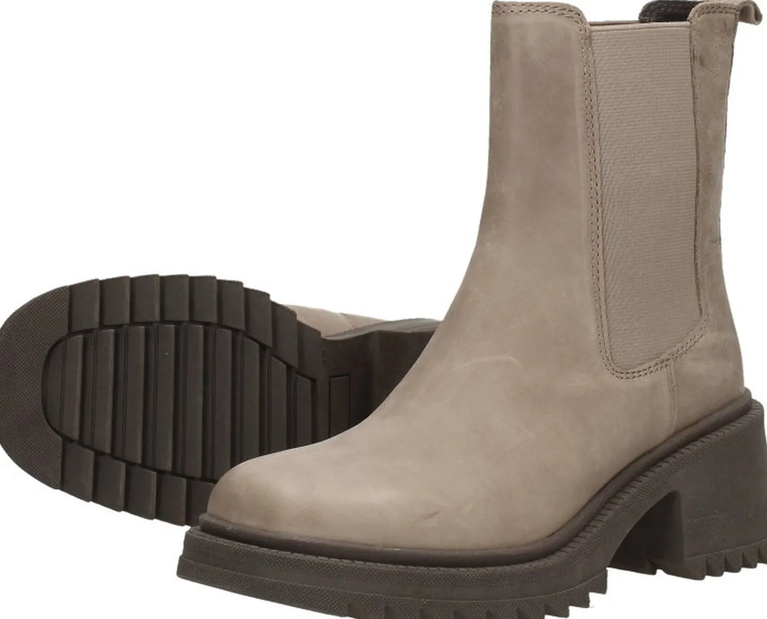 Sub55 Enkellaarsjes Hak Taupe Sale
