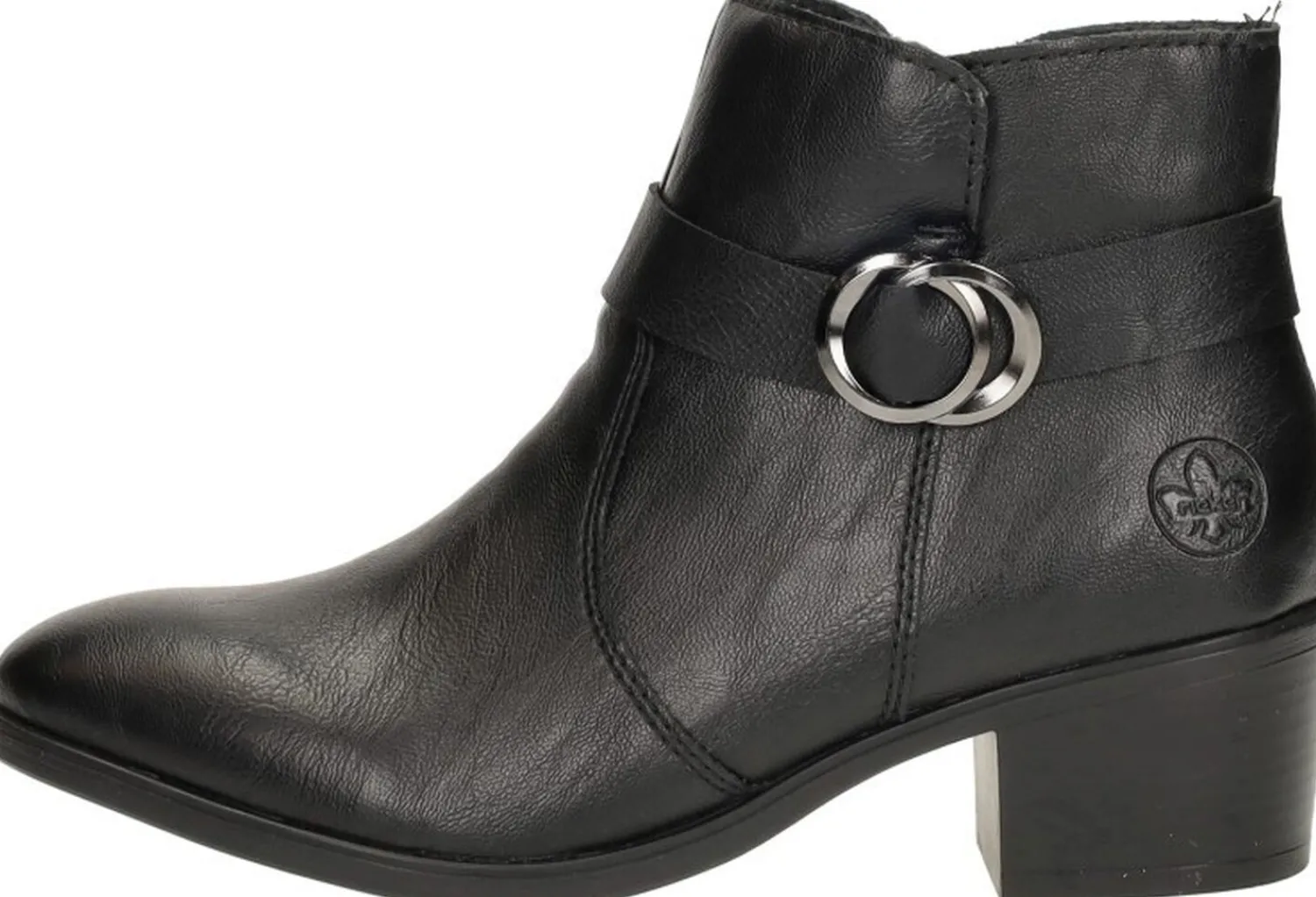 Rieker Enkellaarsjes Hak Zwart Fashion