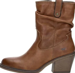 Mustang Enkellaarsjes Hak Cognac Hot