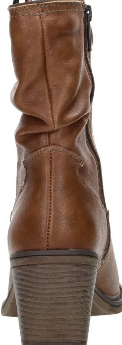 Mustang Enkellaarsjes Hak Cognac Hot