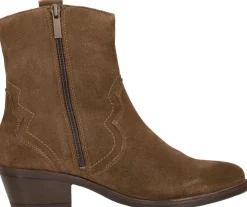 Sub55 Enkellaarsjes Hak Cognac Outlet