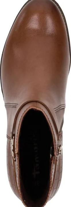 Tamaris Enkellaarsjes Hak Cognac Best